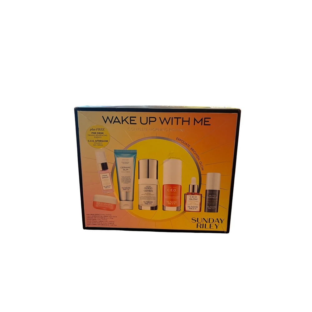 Sunday Riley Wake Up With Me Complete Morning Routine 7-Piece Set New